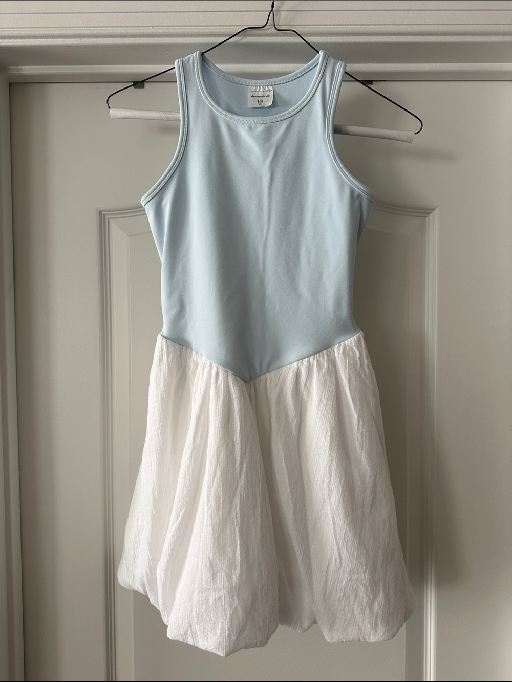 abercrombie kids Light Blue & White Sleeveless Dress
